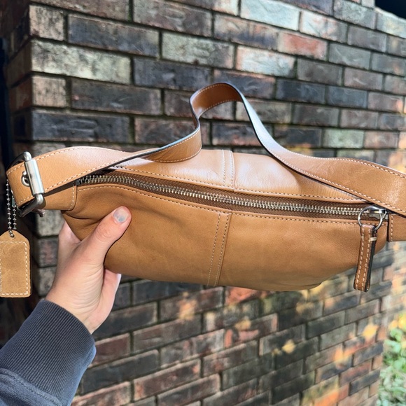 Coach Caramel Soft Leather Demi Legacy Shoulder Bag (9564) - Picture 4 of 9